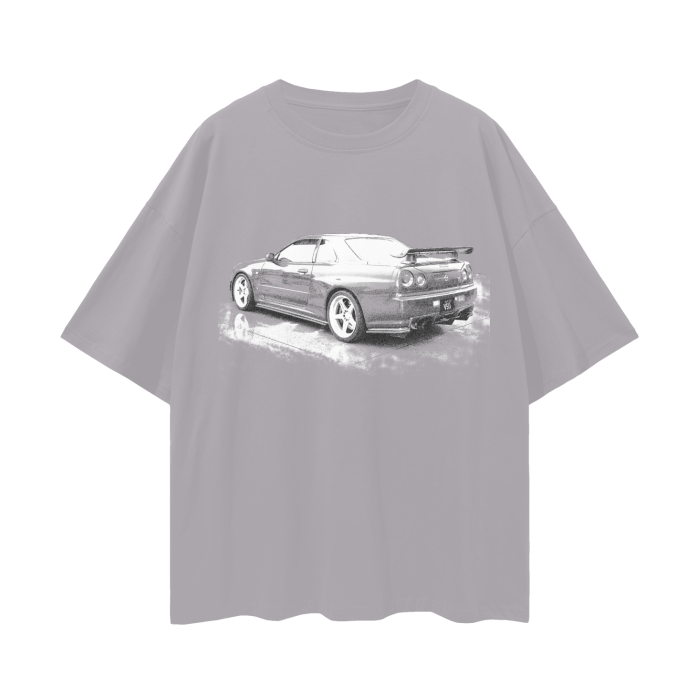 GTR R34 - Oversize Deep Drop Shoulder Tee - 190 GSM