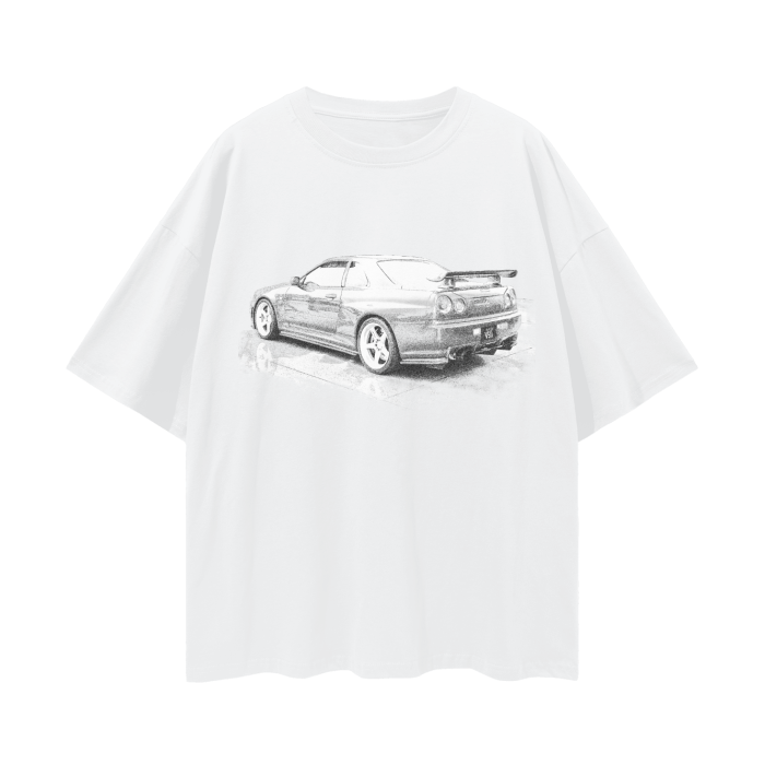 GTR R34  - Oversize Deep Drop Shoulder Tee - 190 GSM