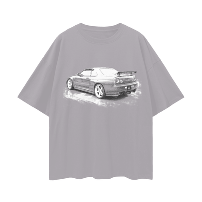 GTR R34  - Oversize Deep Drop Shoulder Tee - 190 GSM